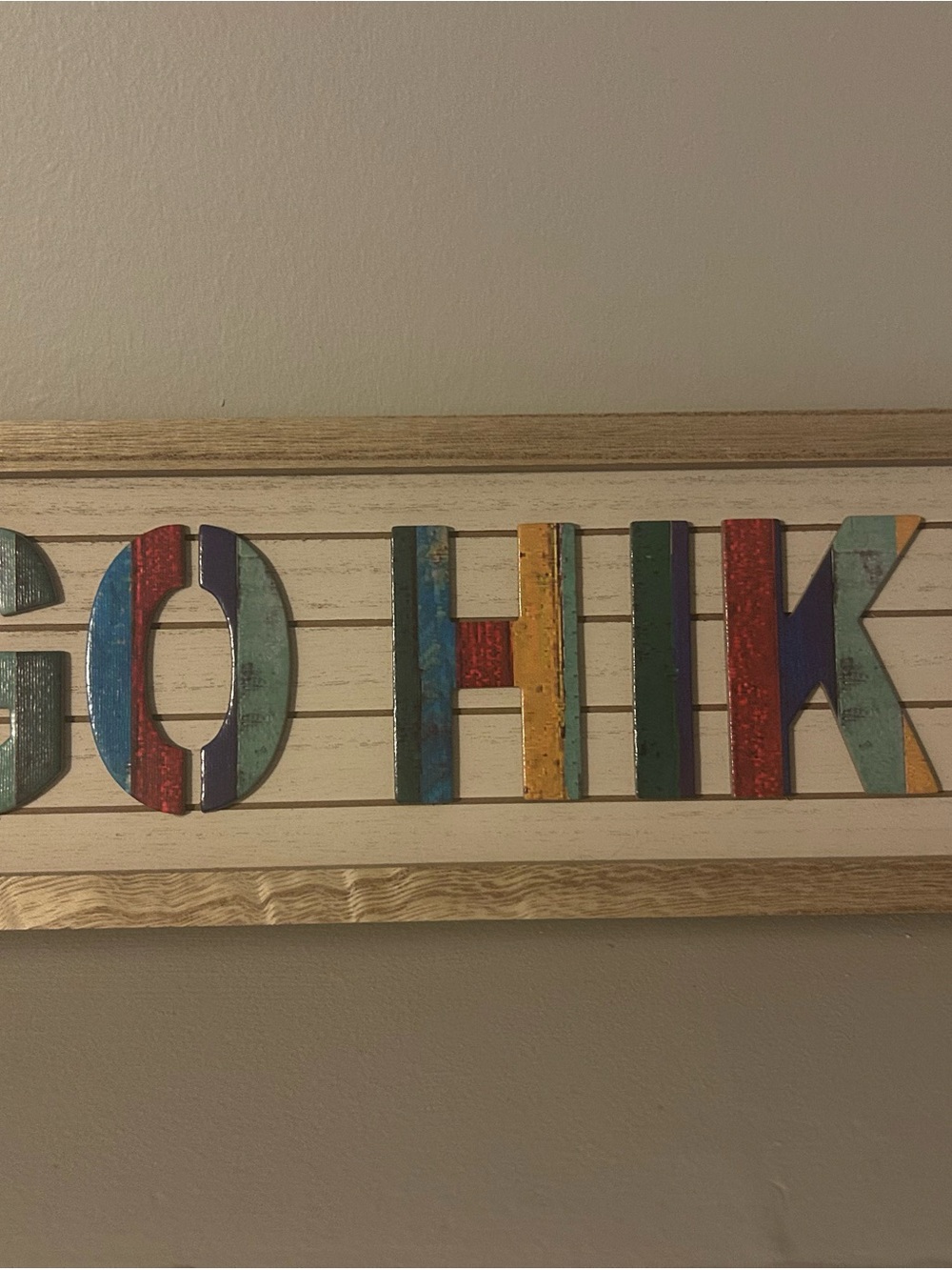 Multicolor 'GO HIKE’ Wall Sign - Decorative Home Accent